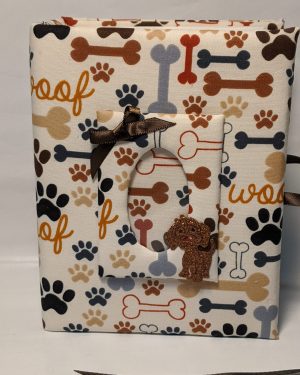 Custom Puppy Photo Album, Dog Photo Album, Holds 100 4x6 Photos - Handmade, Puppy Fabric Photo Album