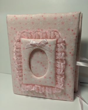 Personalized Baby Girl Star Flannel Photo Album