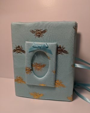 Custom Photo Album Bumble Bees Holds 100 4x6 Photos - Handmade Fabric Photo Album