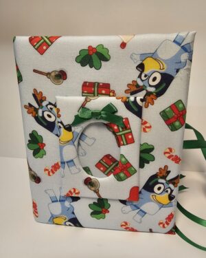 Baby Christmas Photo Album - Bluey Christmas Dog Photo Album - Holds 100 4x6 Photos - Personalize - Handmade