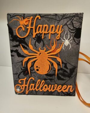 Happy Halloween Photo Album, Custom Halloween Photo Album, Bat and Spider Album