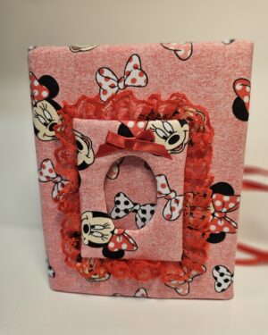 Minnie Mouse Baby Girl Photo Album #2 Newborn Album Baby Shower Gift - Handmade - Holds 100 4x6 photos