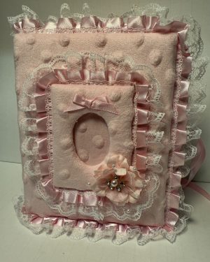 Beautiful Pink Baby Minky Photo Album - Holds 100 4x6 Photos - Handmade