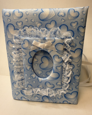 Blue Bubble Heart Photo Album - Personalize - Holds 100 4 x 6 Photos