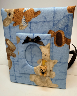 Large Blue Teddy Bear Photo Album for Reyna on Etsy