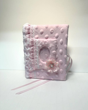 Pink Minky Side Lace Photo Album for Shawn on Etsy
