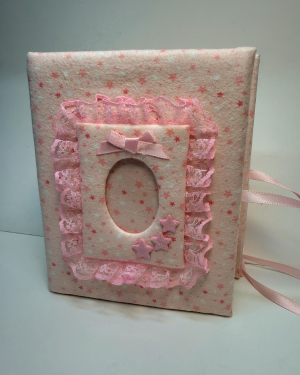 9 x 9 Pink Flannel Star Photo Album for Danielle on Etsy