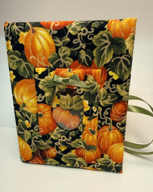 Halloween Metallic Pumpkin Photo Album - Personalize - Holds 100 4 x 6 Photos